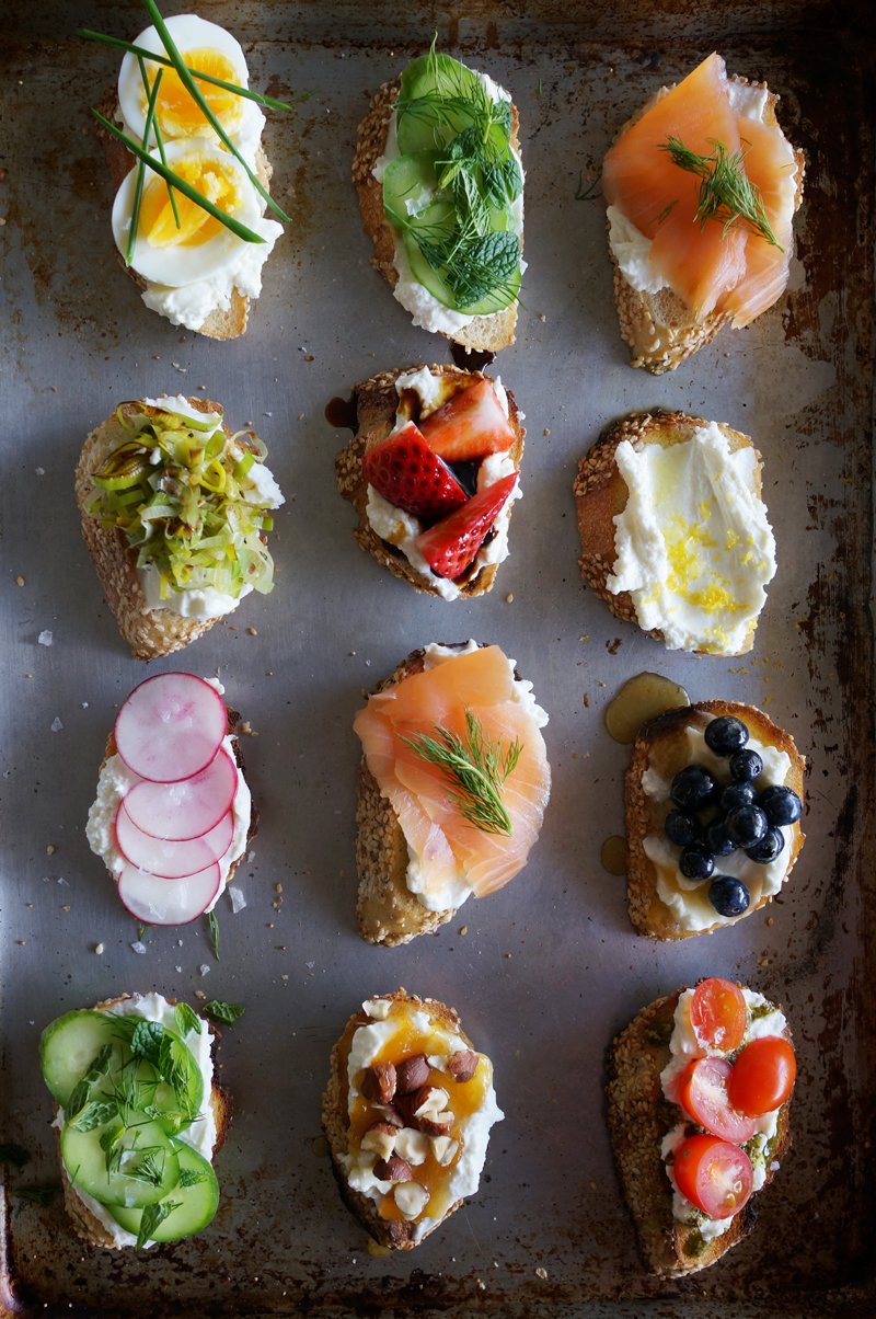 Cucumber and Radish Crostini