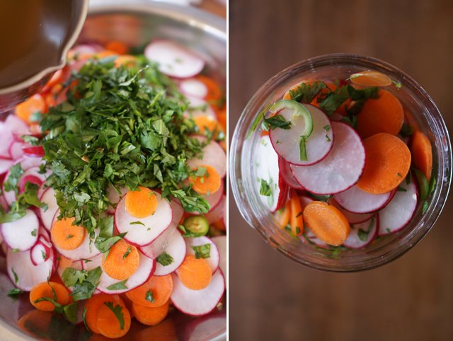 pickled radishes