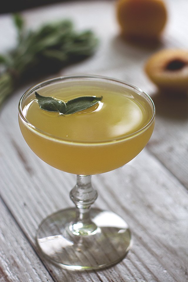 Golden Plum and Sage Cocktail // HonestlyYUM
