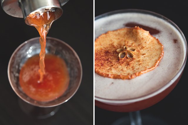 Autumn Spiced Apple Brandy Cocktail Recipe // HonestlyYUM