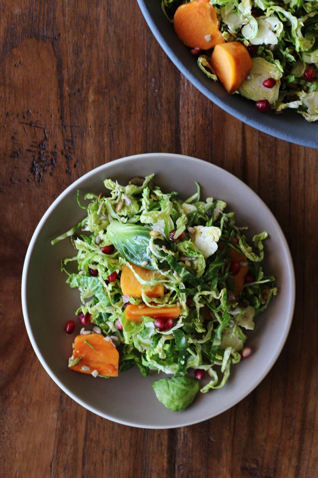 Shaved brussels sprout salad