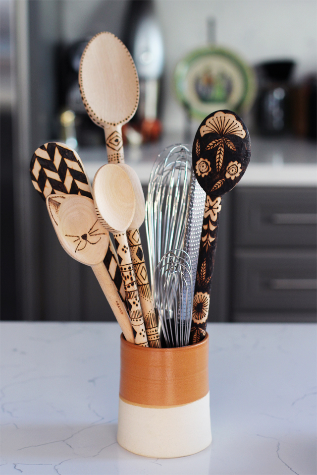 Wood burned spoons pretty DIY - How to gift them creatively - Chalking Up  Success!