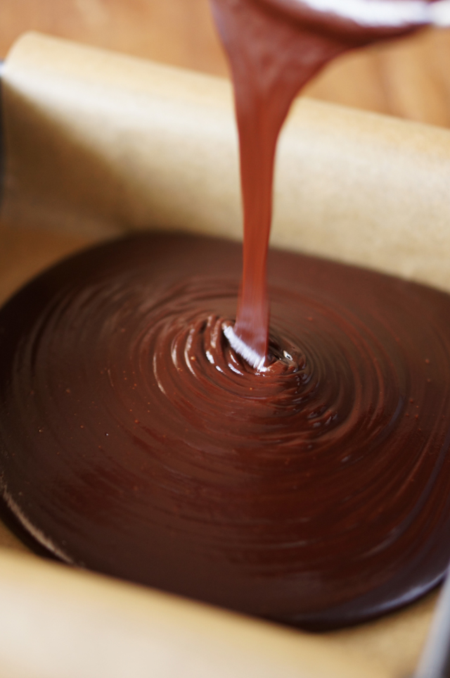 Pouring chocolate