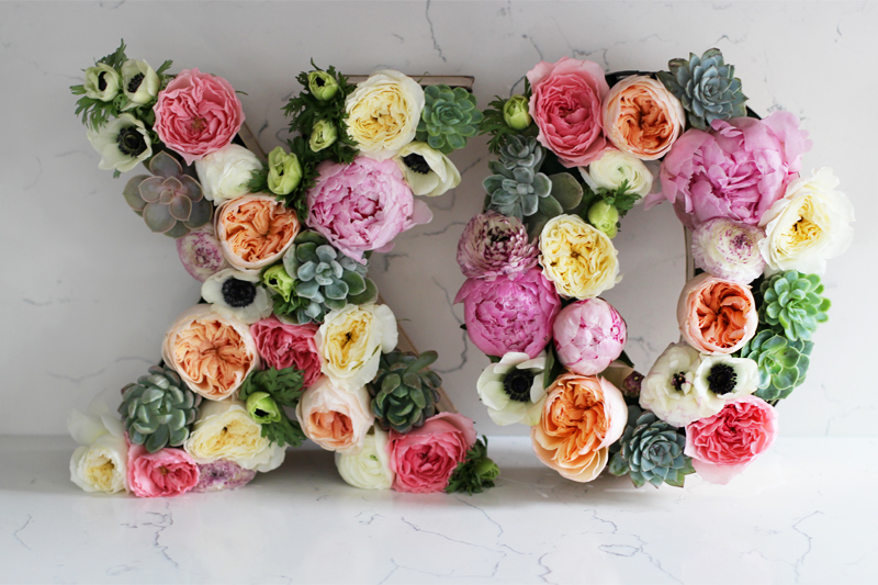 DIY Floral Letters – HonestlyYUM