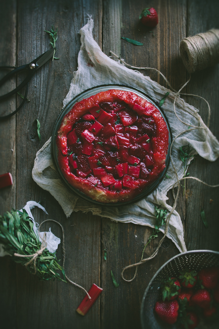 Yum, We Love . . . Strawberry Rhubarb & Tarragon Tarte Tartin from Adventures in Cooking
