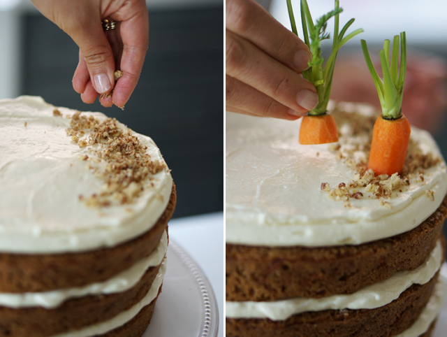 Carrot Cake with Ginger Cream Cheese Frosting - HonestlyYUM