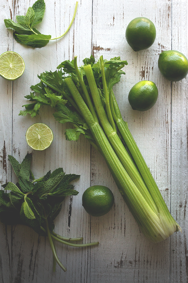 celery, limes, mint // HonestlyYUM