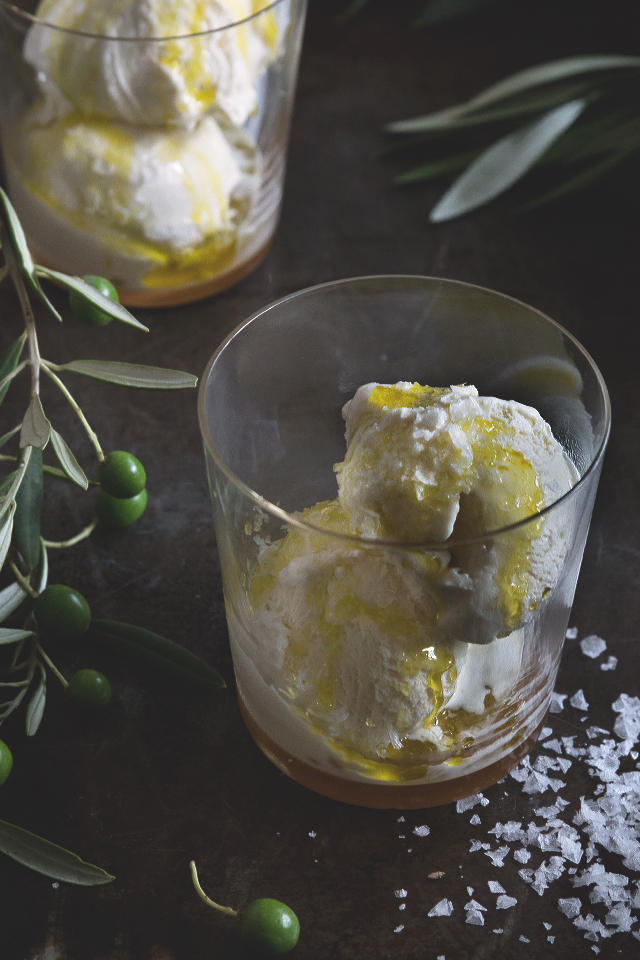 Olive Oil Ice Cream with Fleur de Sel