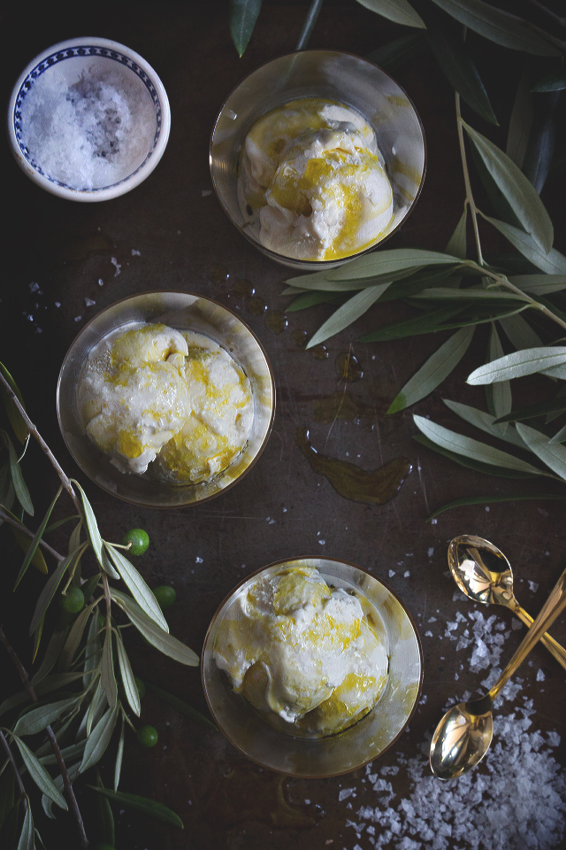 Vanilla Ice Cream with OIive Oil and Sea Salt by HonestlyYUM