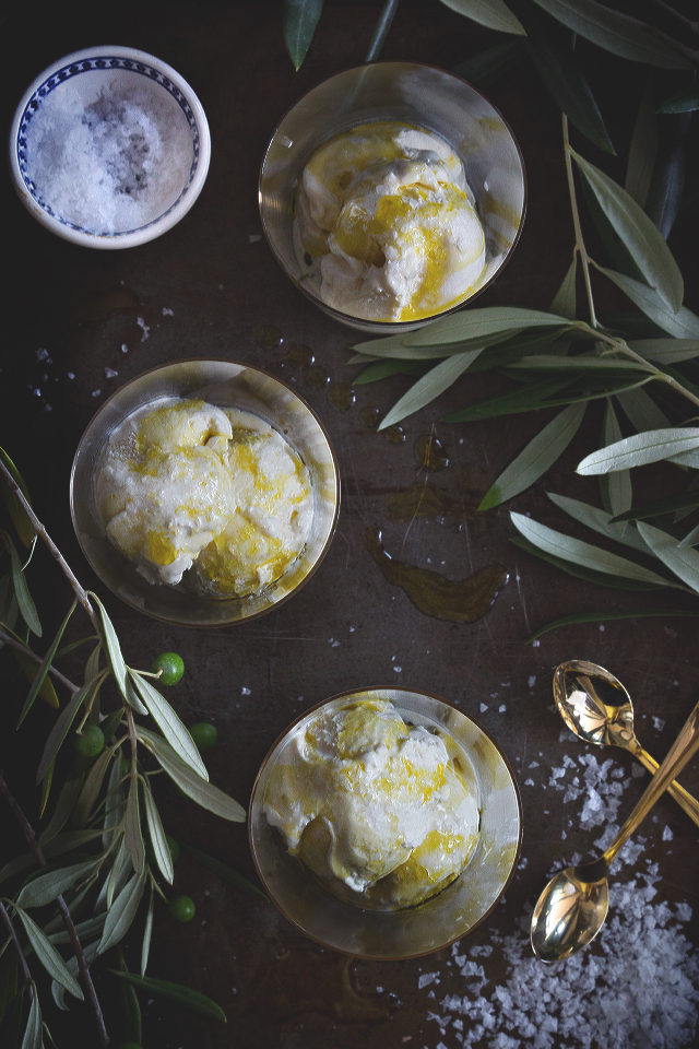 Olive Oil Ice Cream with Fleur de Sel