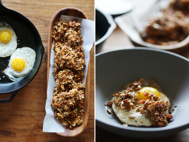 Savory granola and eggs
