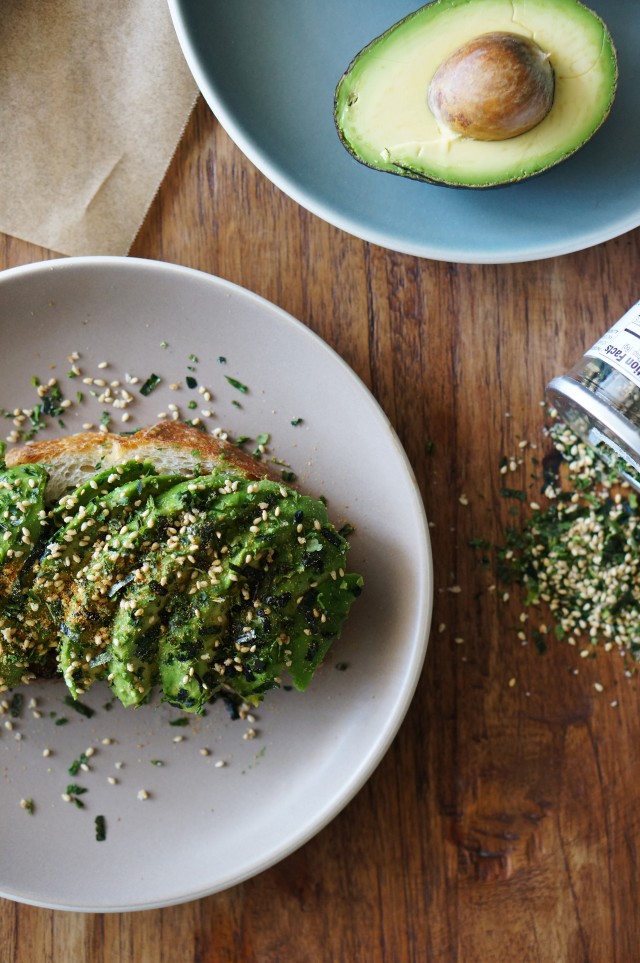 Avocado toast with furikake