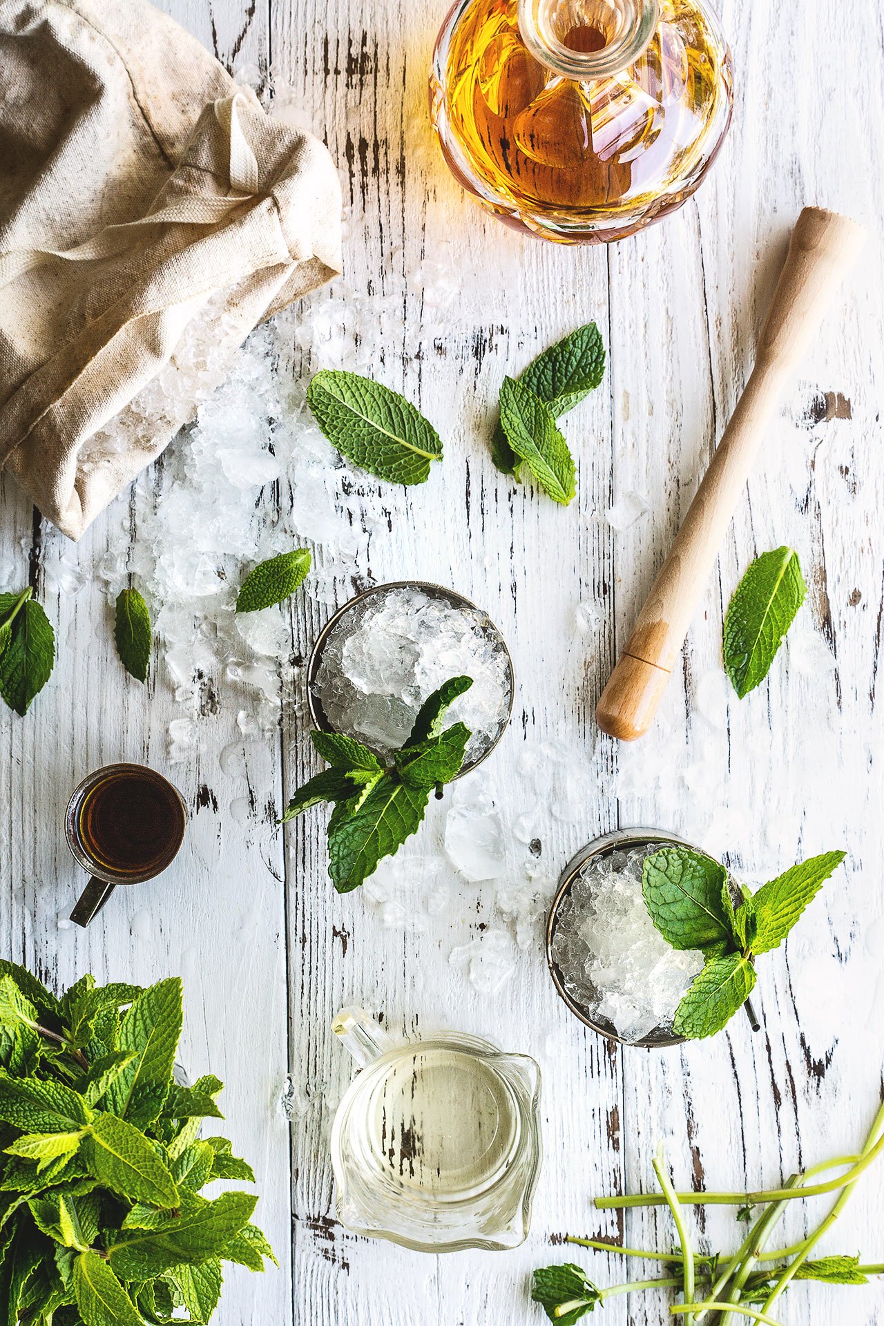 Mint Julep Recipe Hand Towel