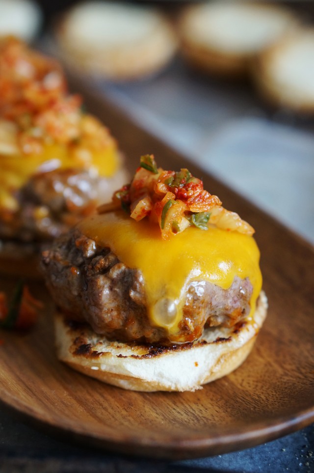 Kimchi on burgers