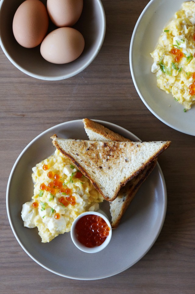 Silken Tofu and Scrambled Eggs with Ikura