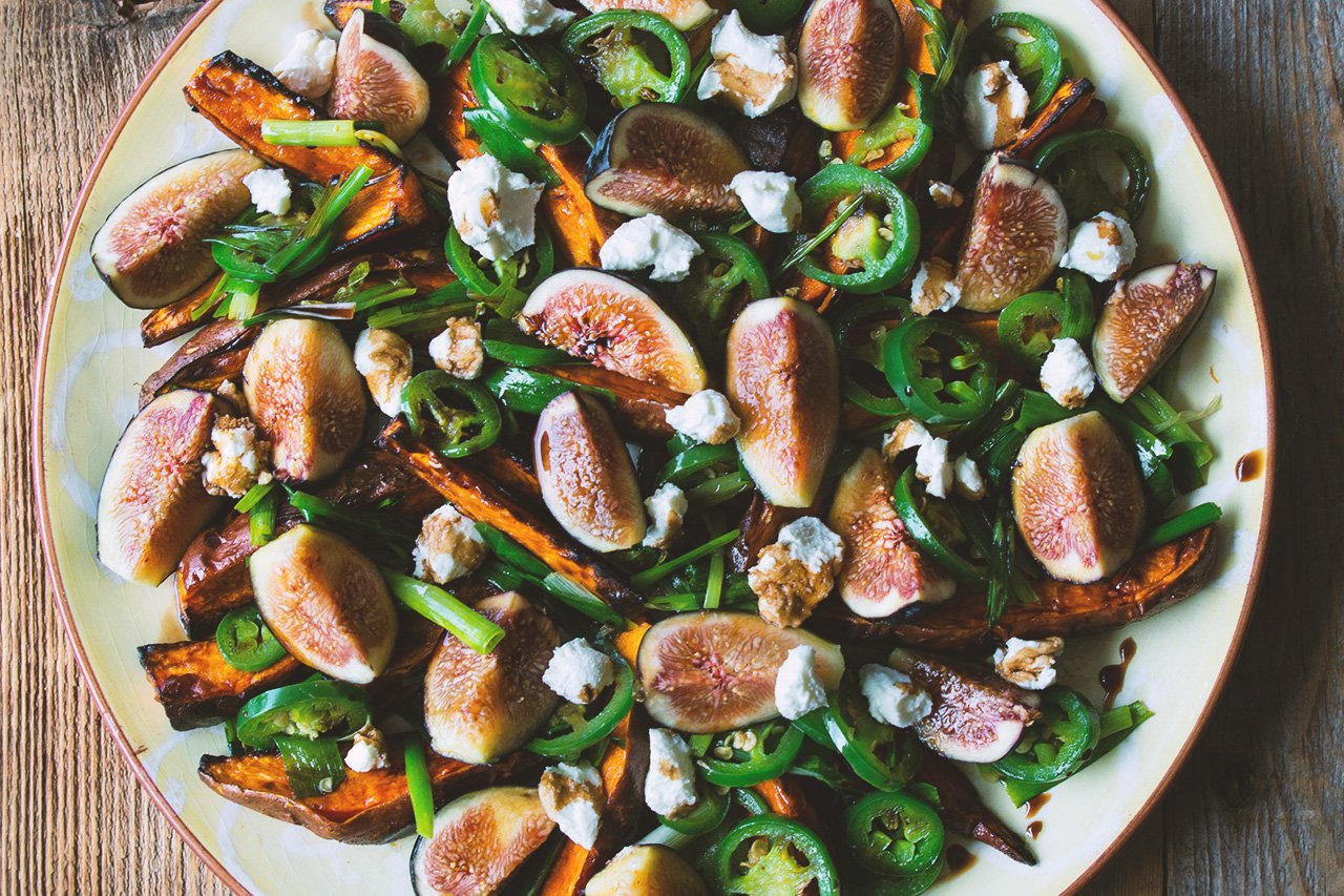 Roasted Sweet Potatoes & Fresh Figs Recipe