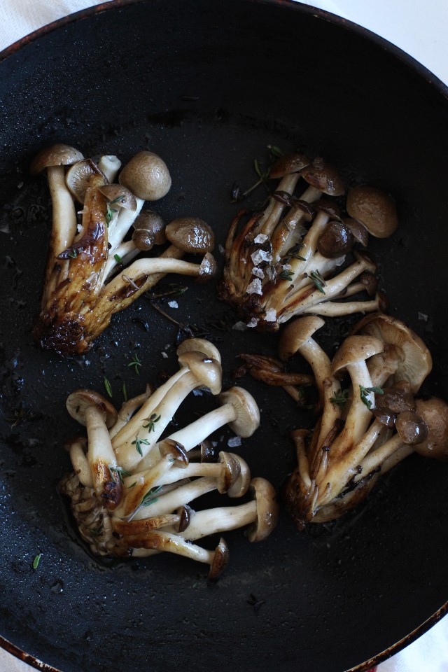 Mushrooms cooked in butter