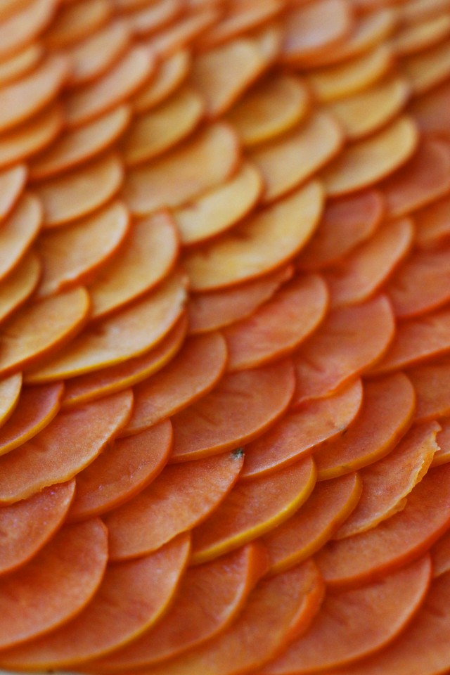 Persimmon slices