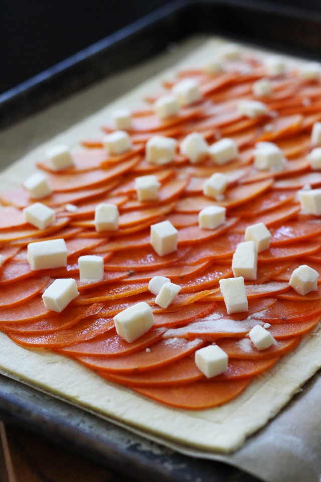 Persimmon tart and butter