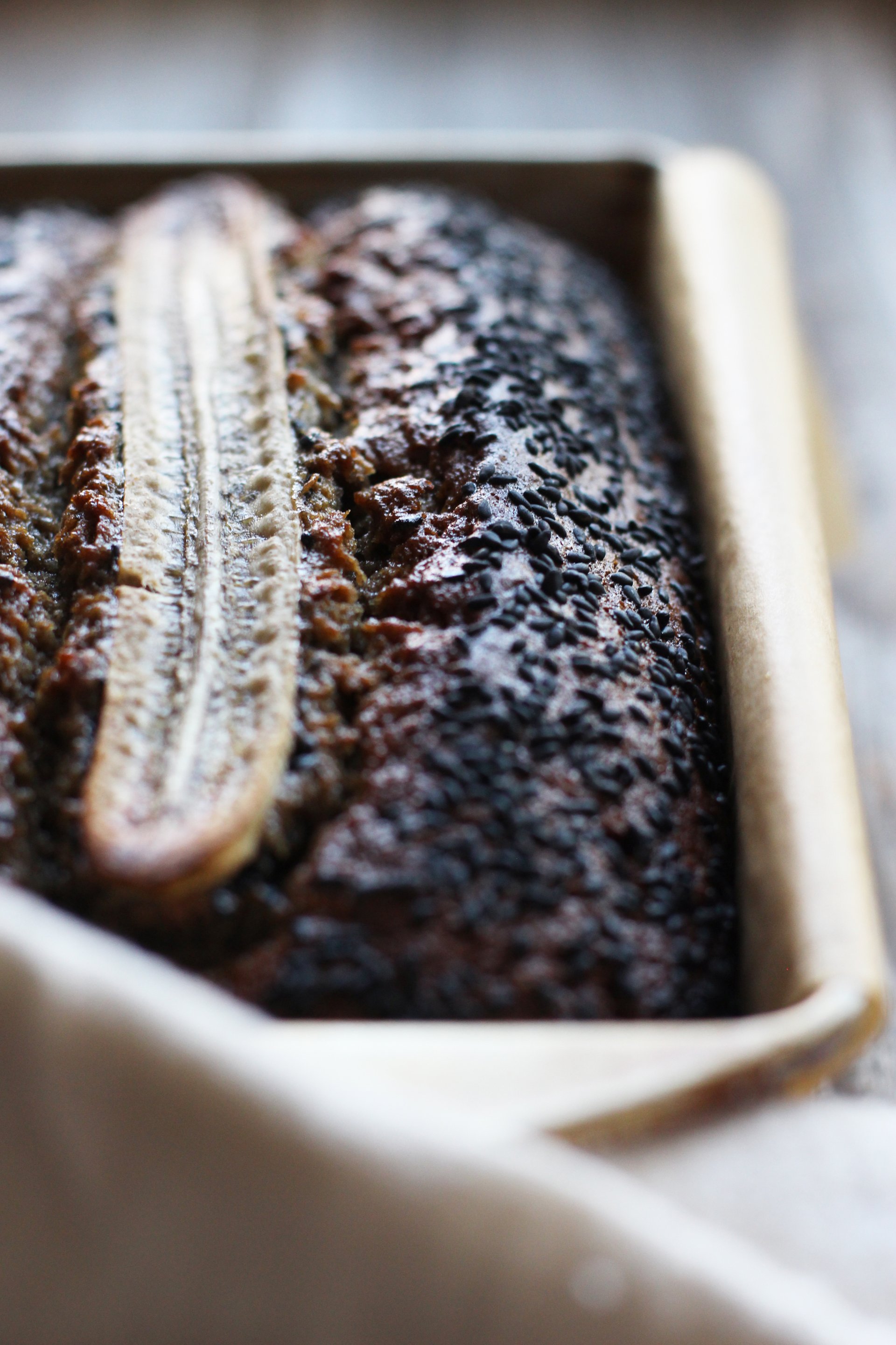 Banana black sesame bread | HonestlyYUM