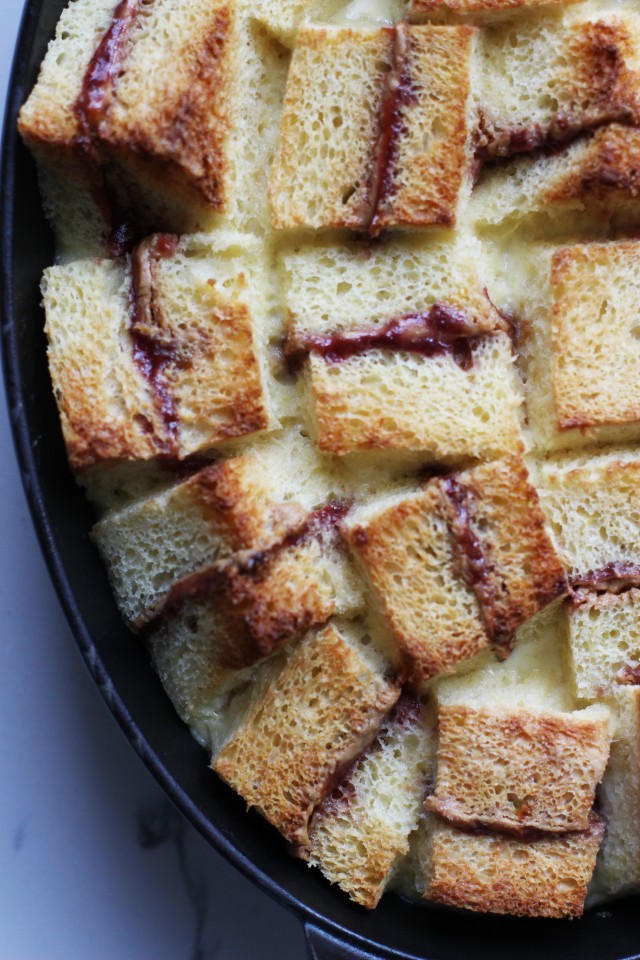 Toasted bread pudding