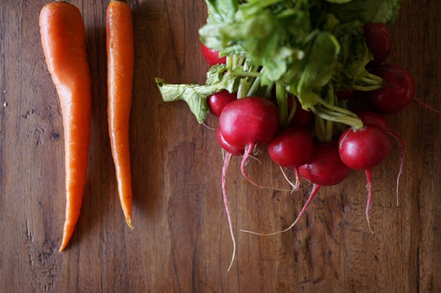 Radish and carrots 