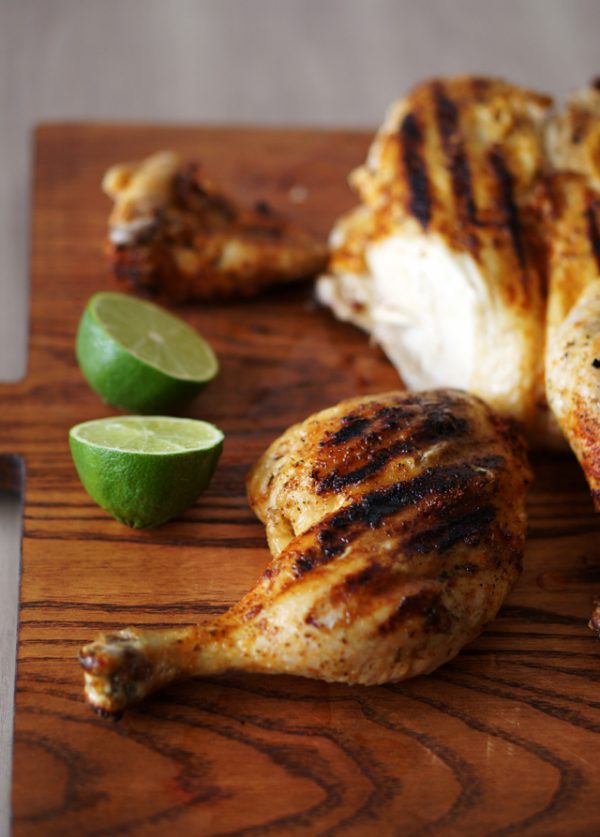 Grilled Brick Chicken with Tomatillo Salsa – HonestlyYUM