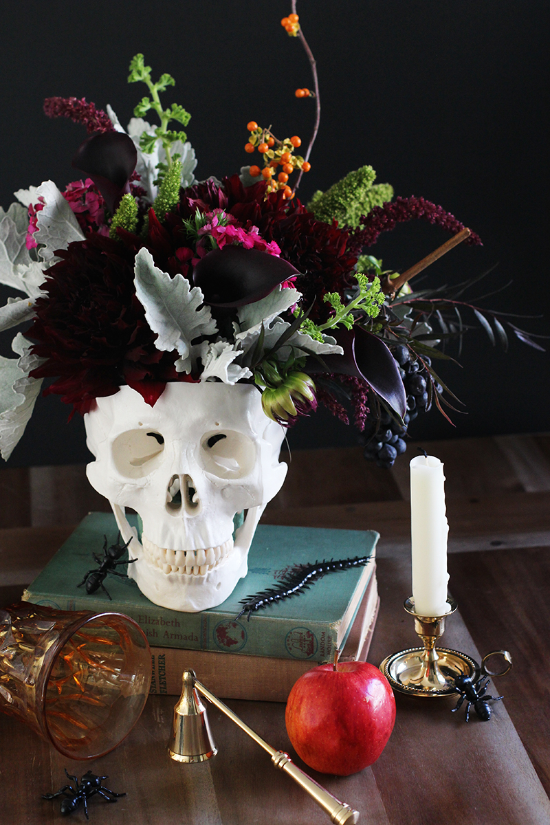DIY Floral Skull Centerpiece – HonestlyYUM