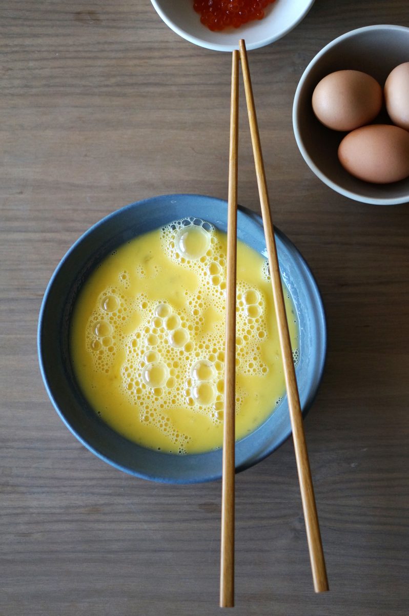 Silken Tofu and Scrambled Eggs with Ikura HonestlyYUM