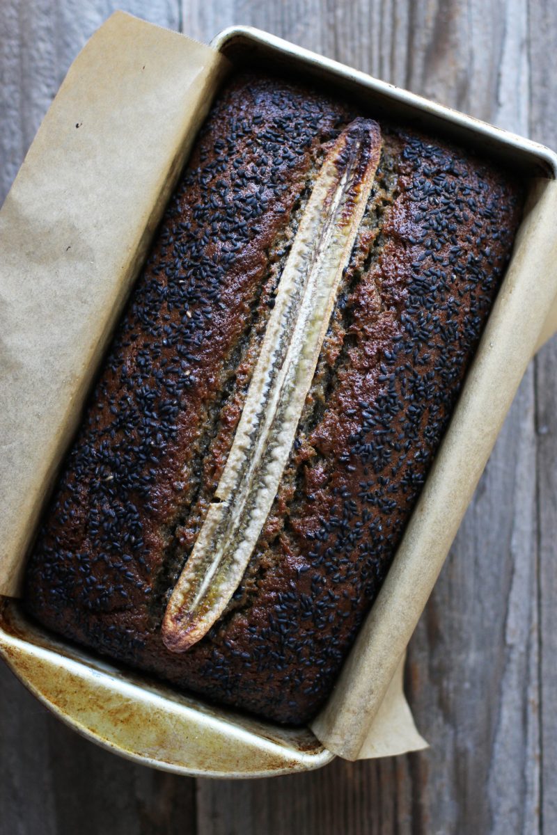 Black Sesame Banana Bread HonestlyYUM