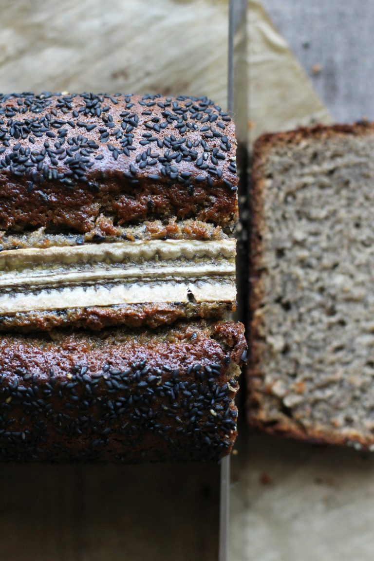 Black Sesame Banana Bread HonestlyYUM