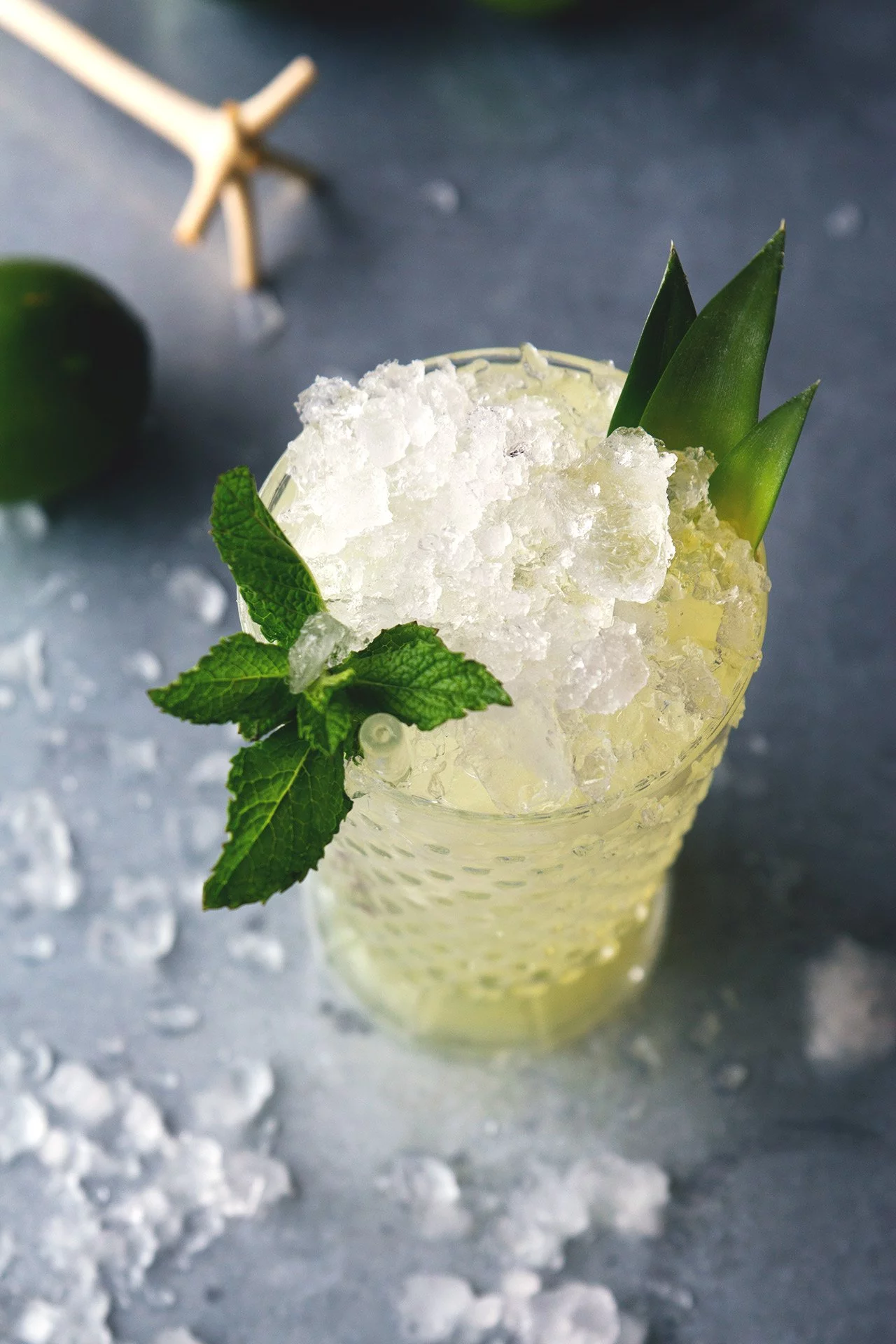 Chartreuse Swizzle / HonestlyYUM (honestlyyum.com)