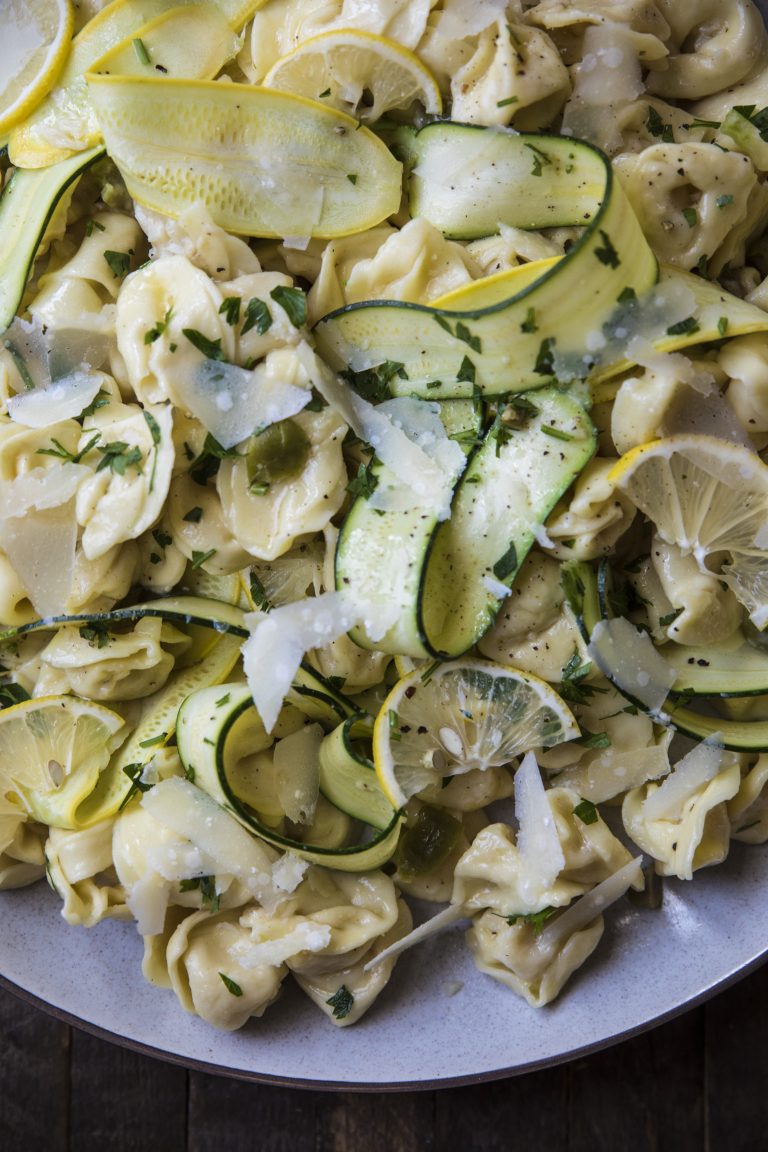 Lemon, Olive and Squash Tortellini HonestlyYUM