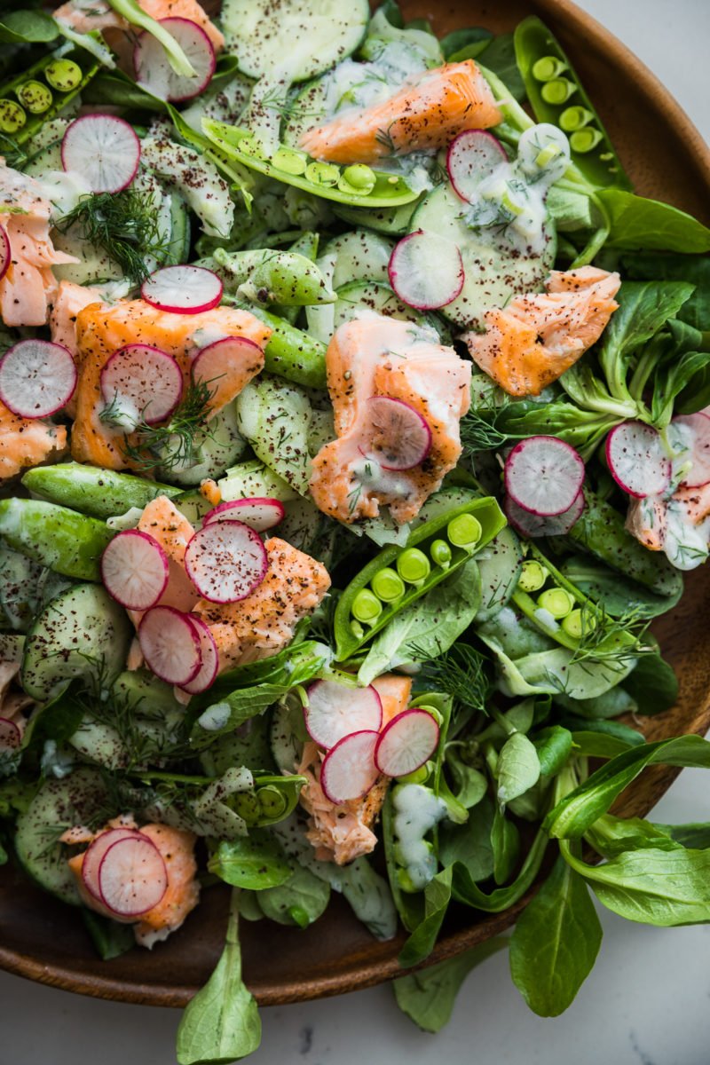 Salmon Salad with Yogurt Dressing HonestlyYUM