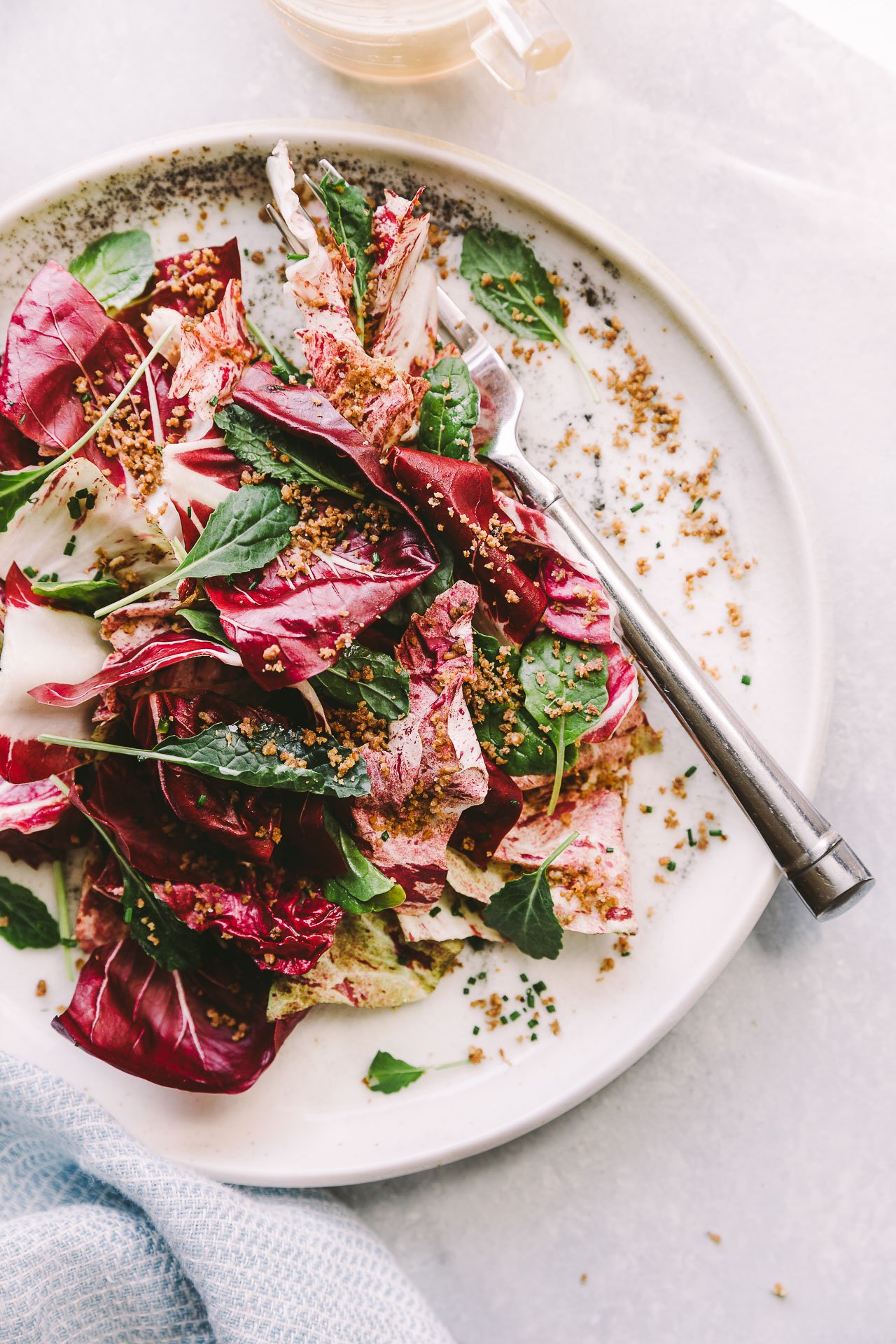 Chicories w/ Date Vinaigrette and Crispy Chicken Skin | Recipe from the Rich Table cookbook | Photography by HonestlyYUM