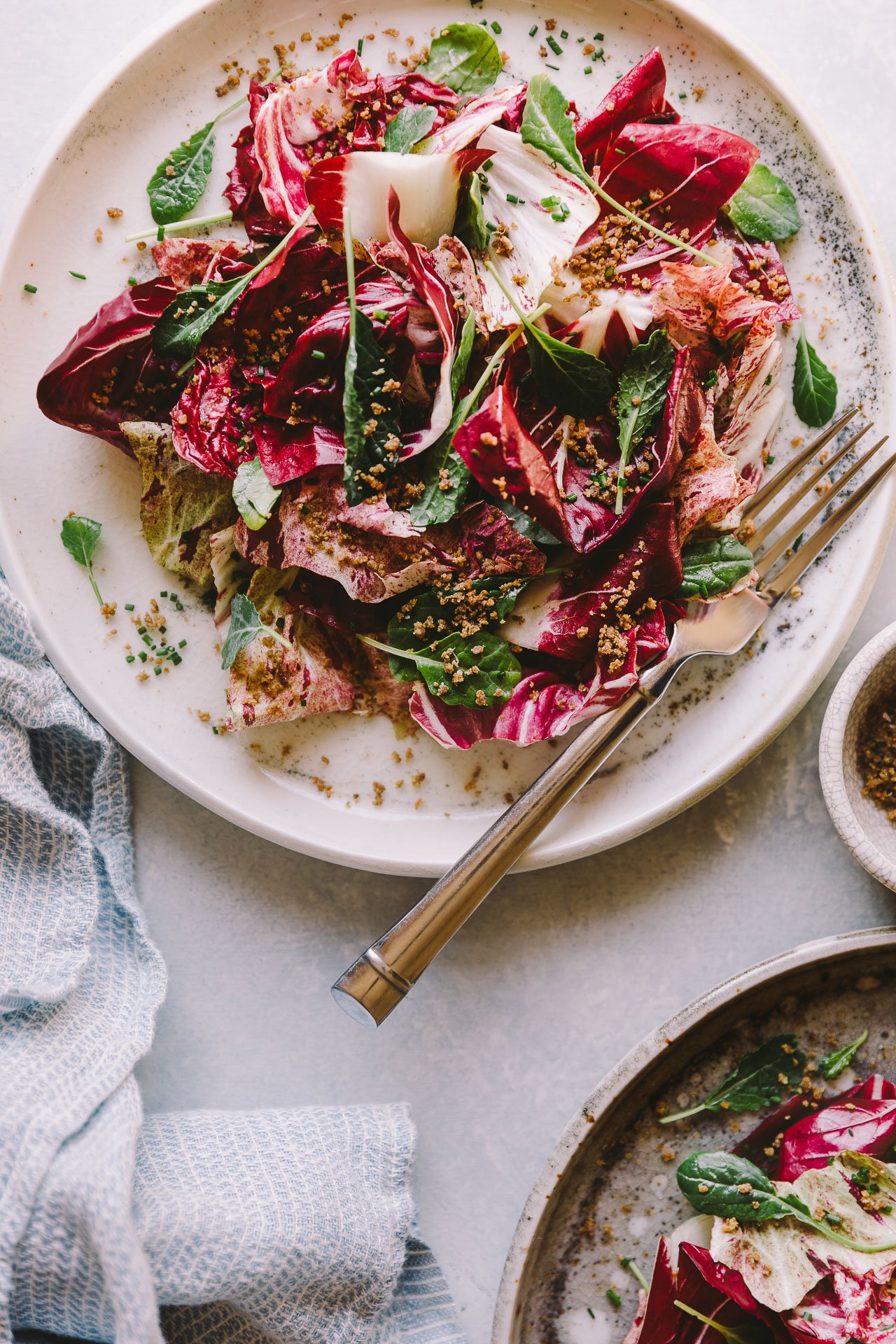 Chicories w/ Date Vinaigrette and Crispy Chicken Skin | Recipe from the Rich Table cookbook | Photography by HonestlyYUM