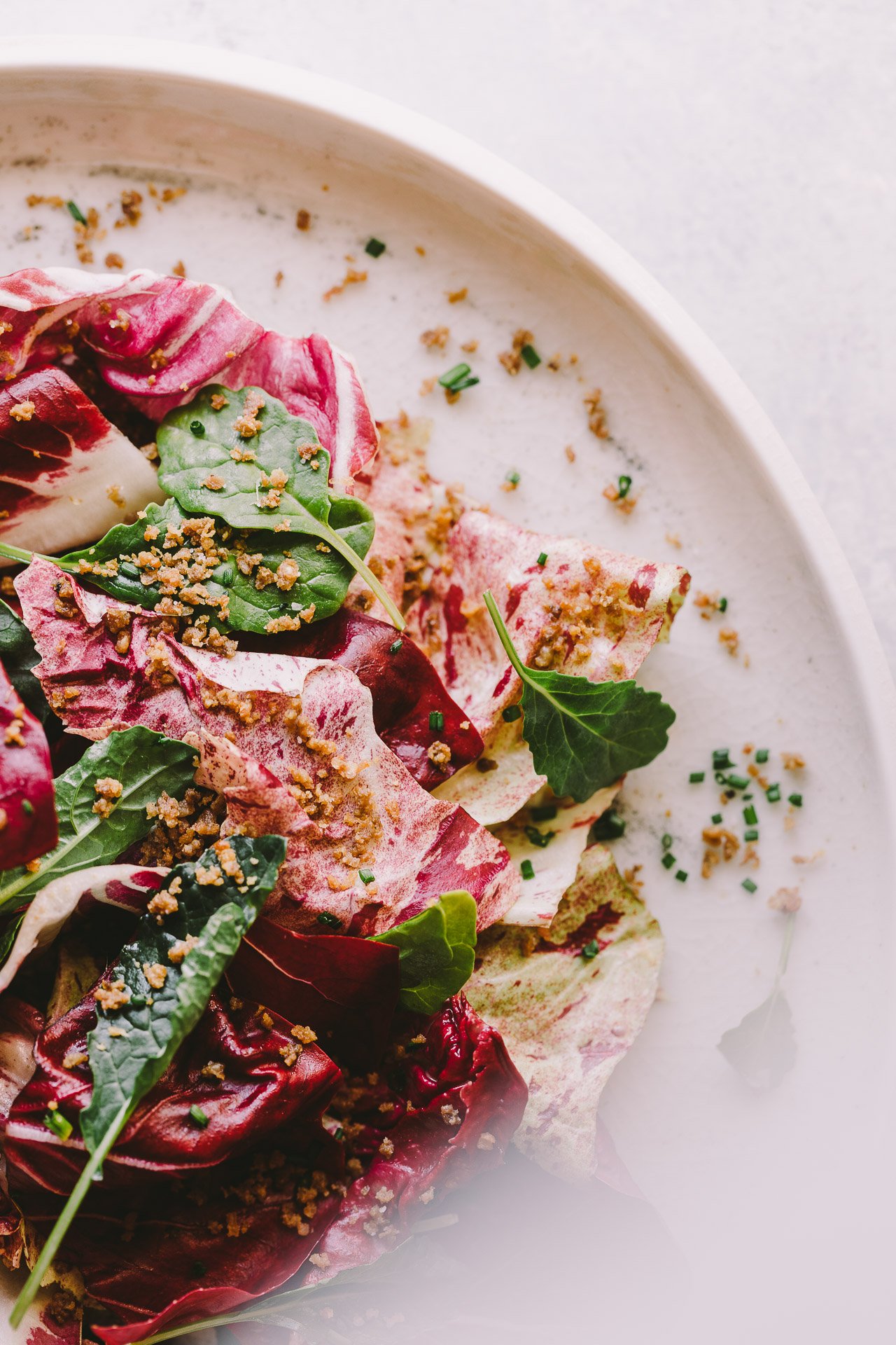 Chicories w/ Date Vinaigrette and Crispy Chicken Skin | Recipe from the Rich Table cookbook | Photography by HonestlyYUM